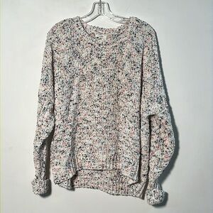 MAURICES Chunky Cable Knit Long SLV Crew Neck Cottage/Boho Confetti Sweater XL